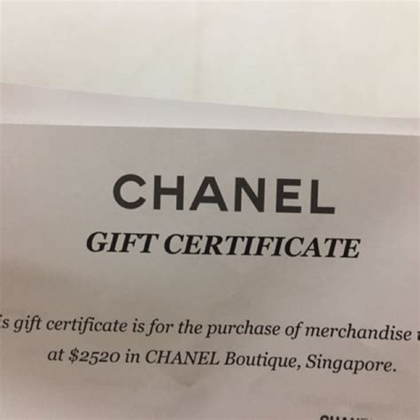 chanel gift voucher|is chanel on afterpay.